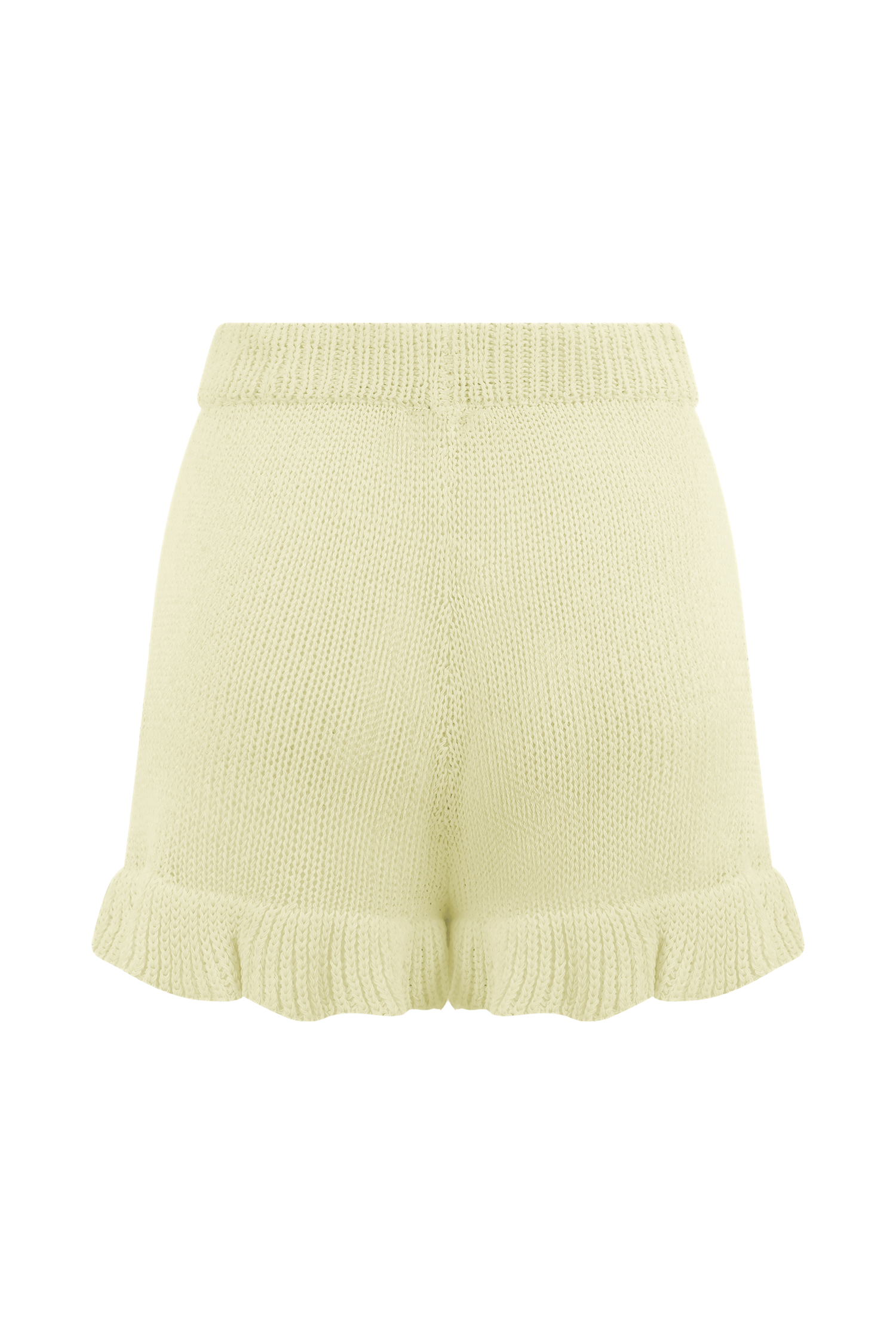 Eleanor Knit Frill Shorts - White