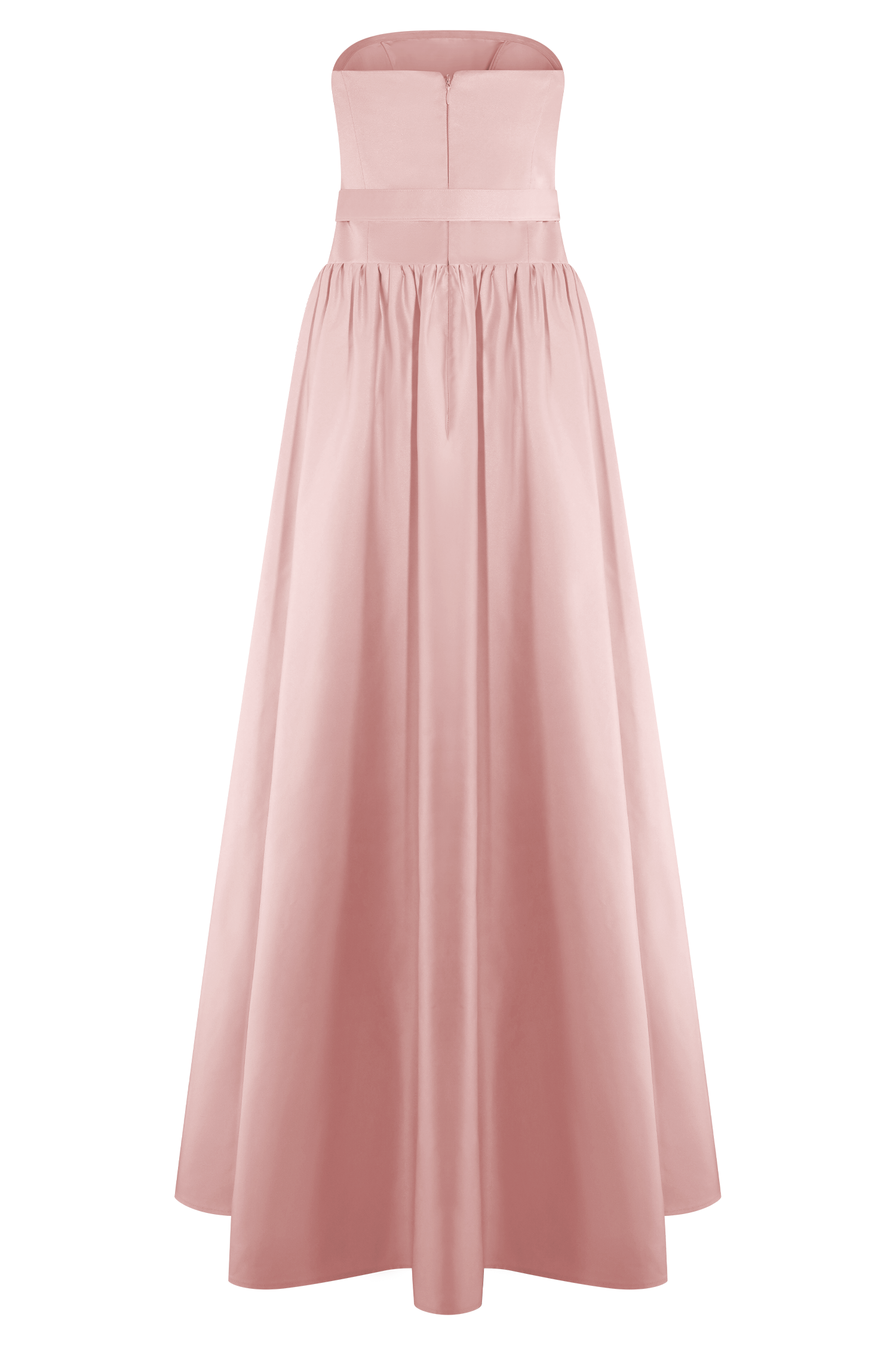 Florence Strapless Belted Maxi Dress - Baby Pink