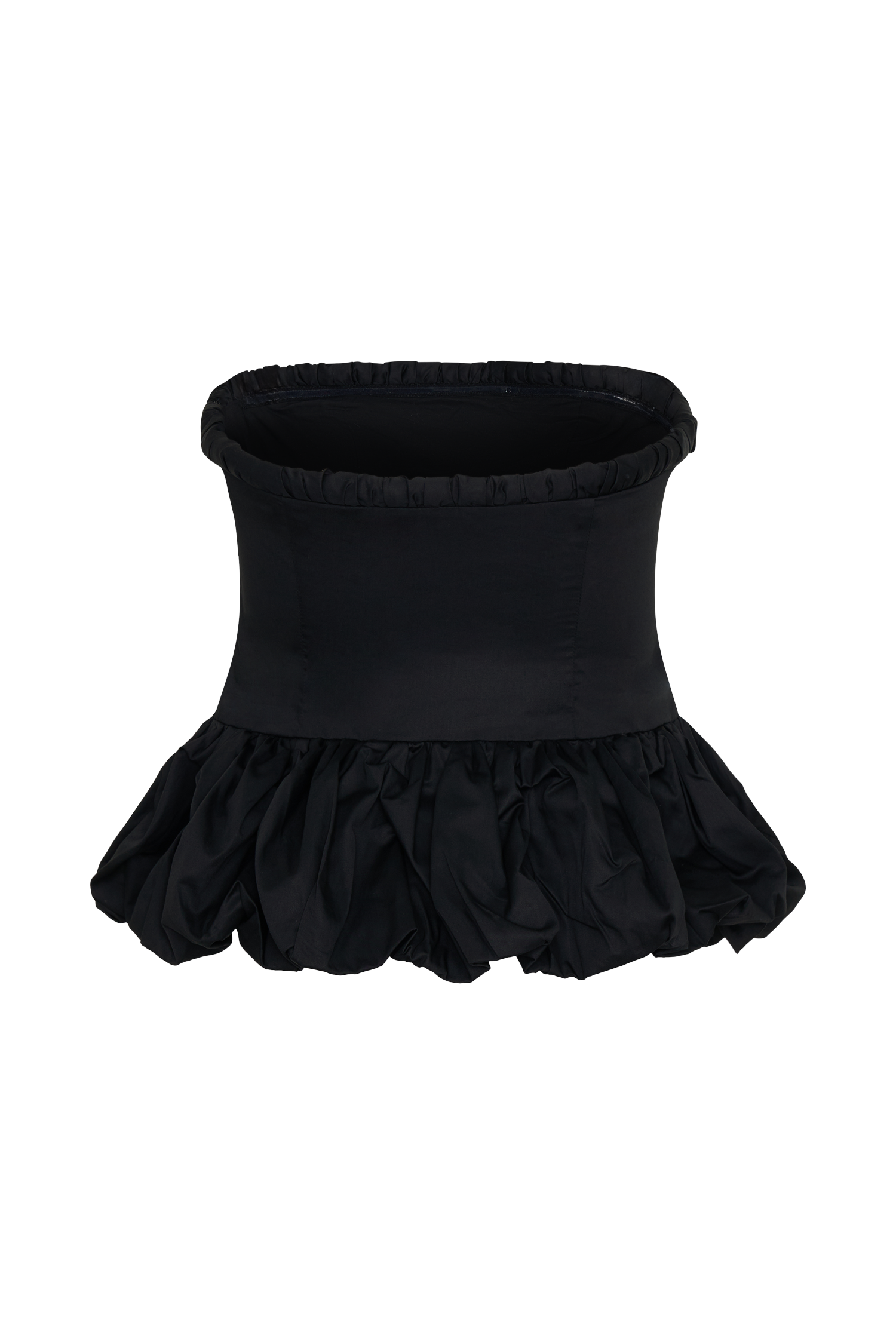 Cora Ruched Strapless Top - Black