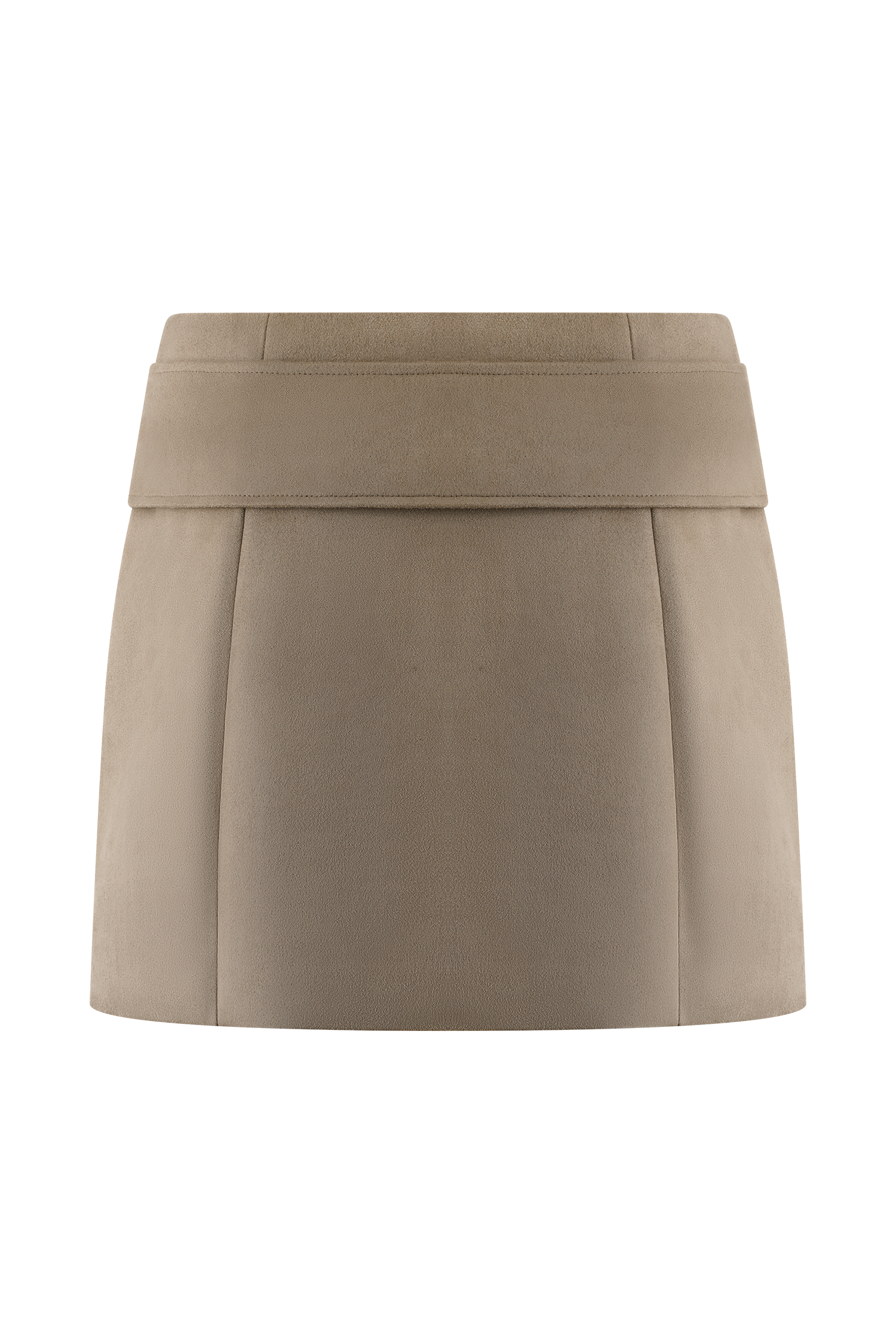 Hayes Faux Suede Belted Mini Skirt - Sand