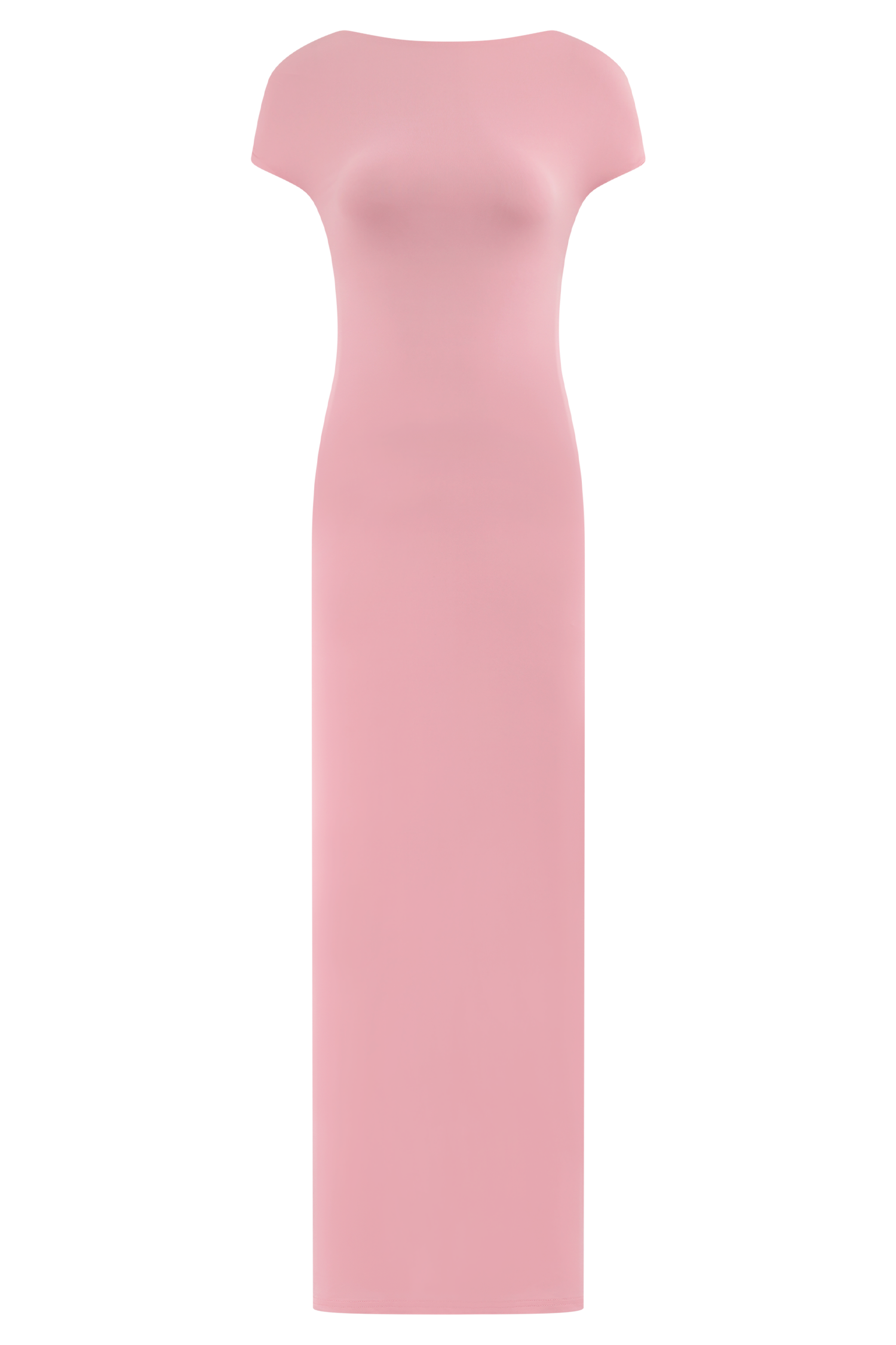 Imogen Off Shoulder Slinky Maxi Dress - Candy Pink