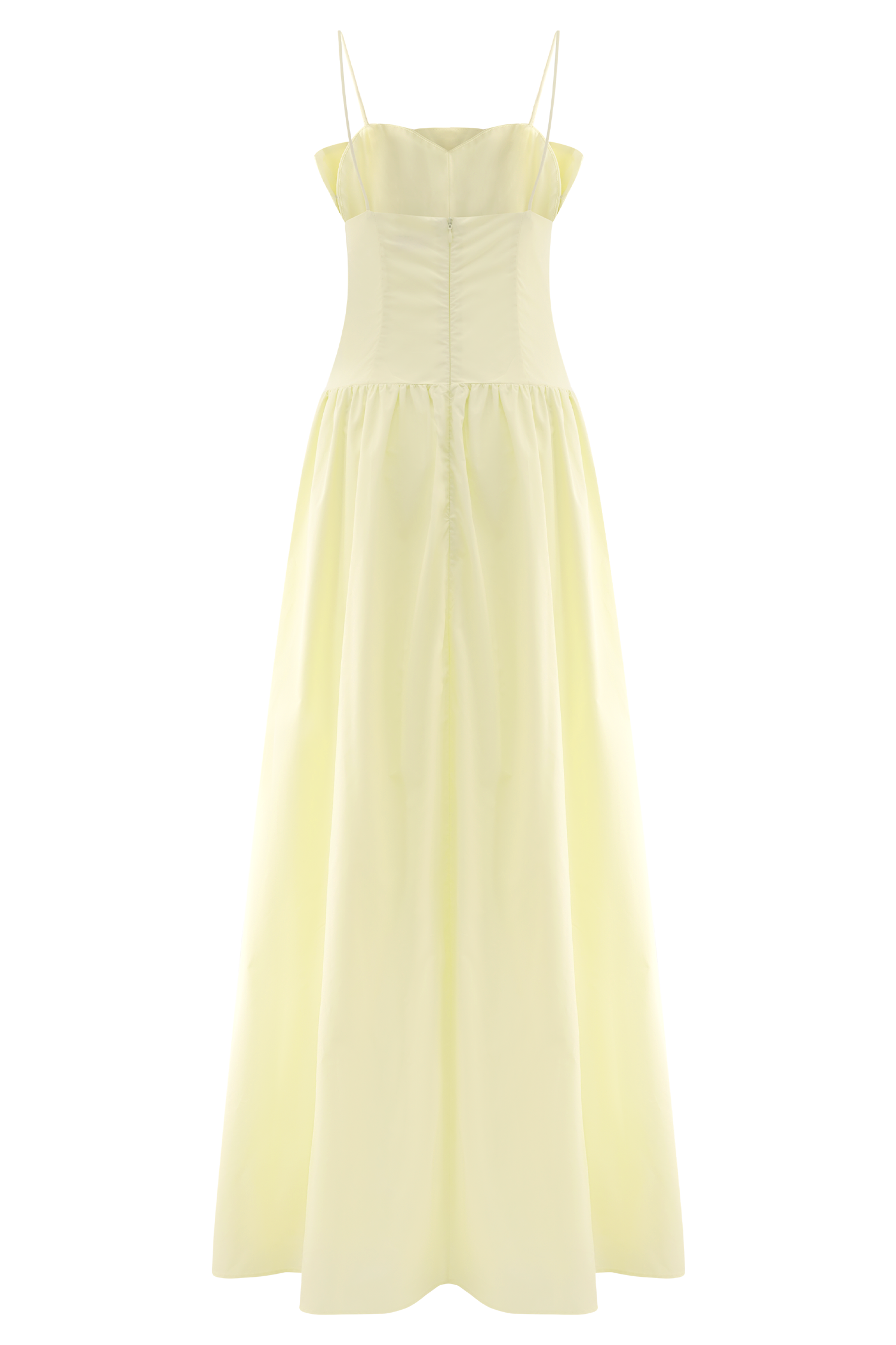 Janis Cotton Frill Maxi Dress - Lemon