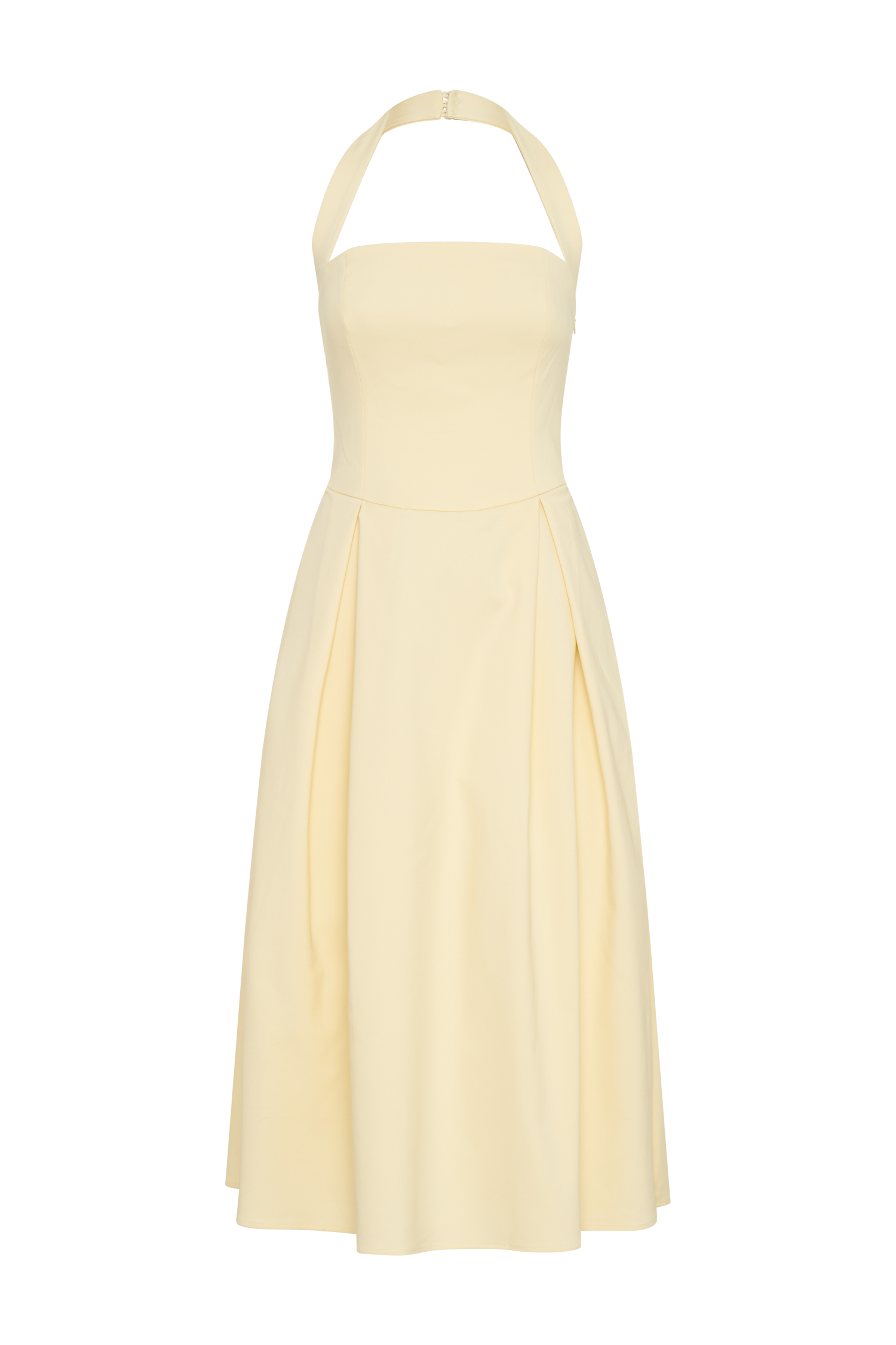 Juana Halter Midi Dress - Lemon