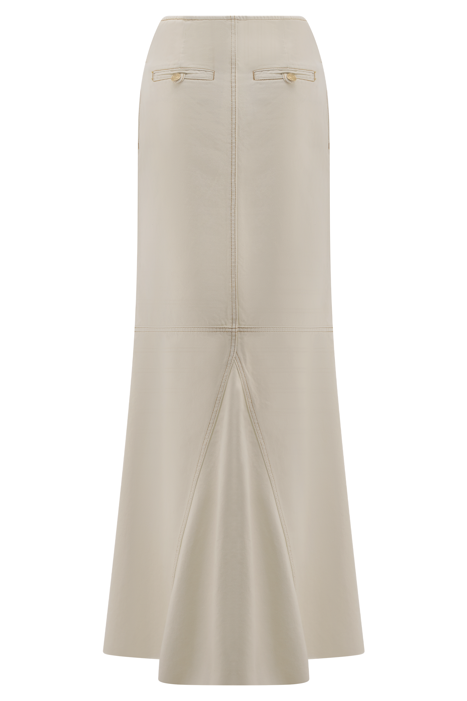 Loretta Denim Maxi Skirt - Ecru