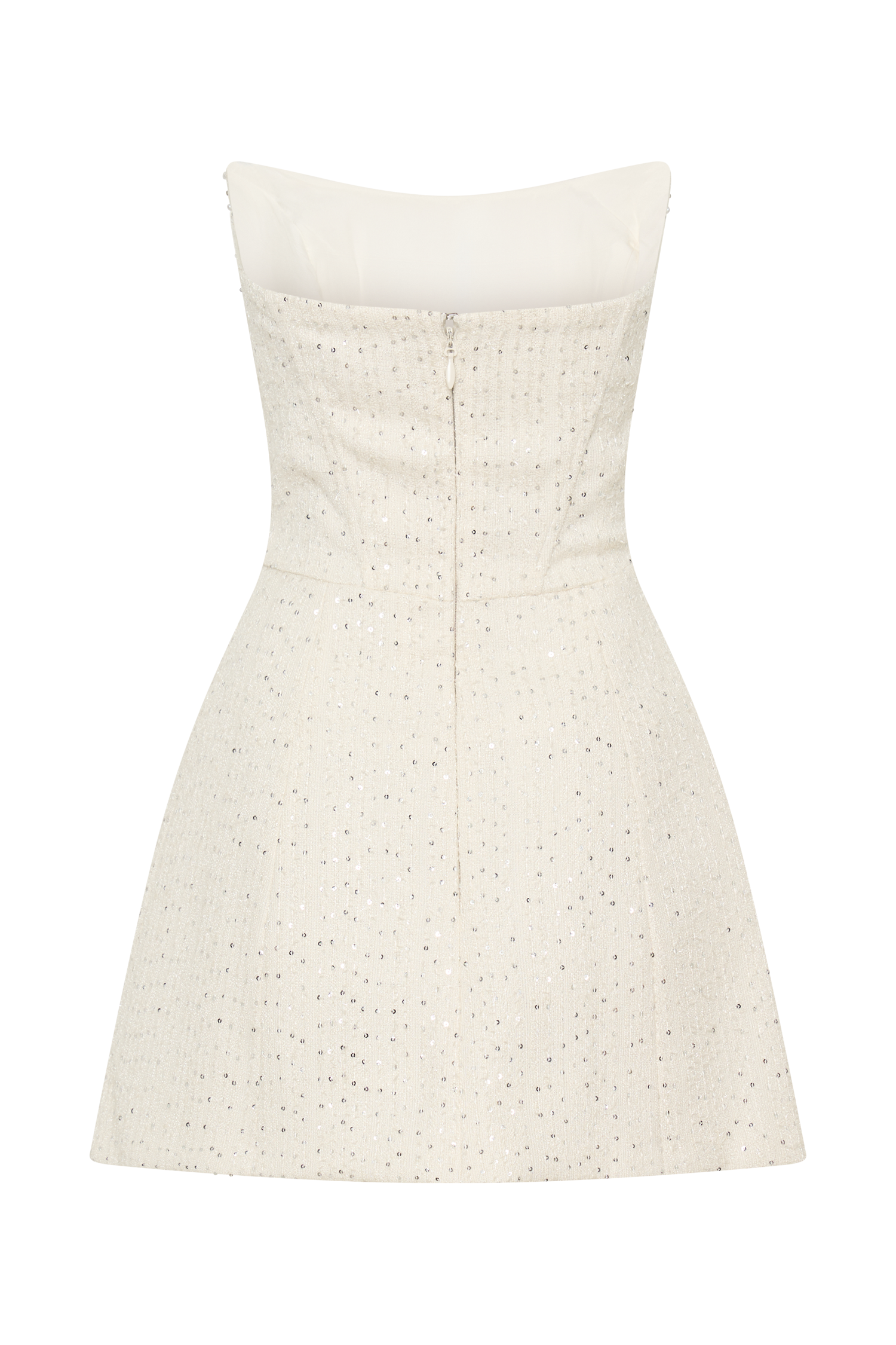 Lorrie Tweed Corset Mini Dress - White