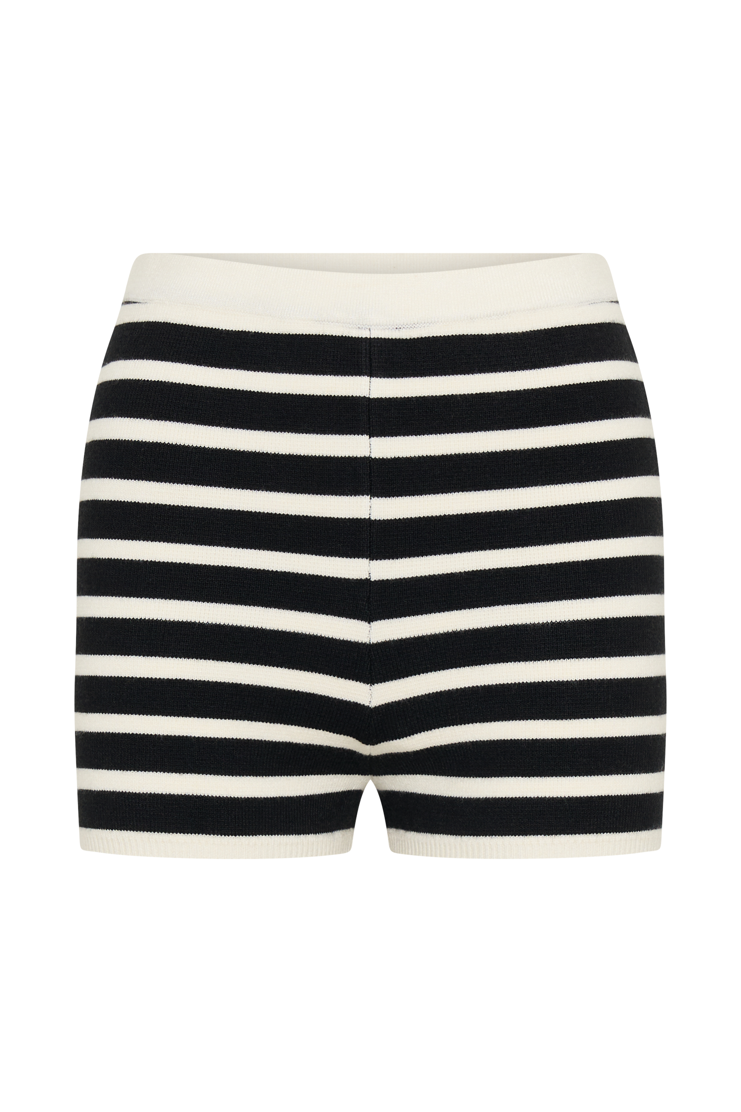 Tabitha Stripe Knit Shorts - Black/White