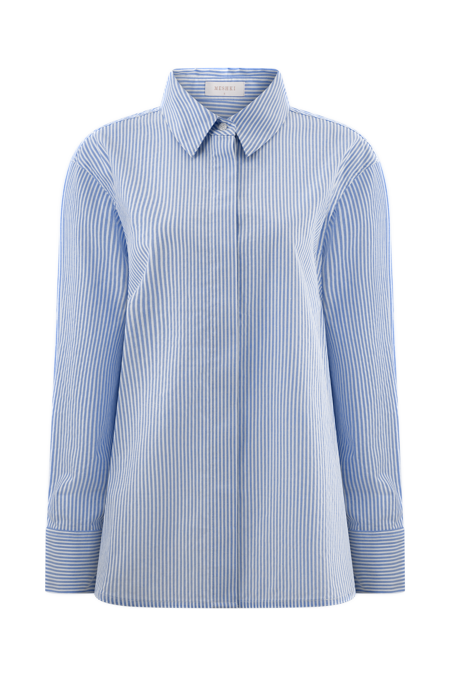 Hansen Oversized Shirt - Blue Pinstripe