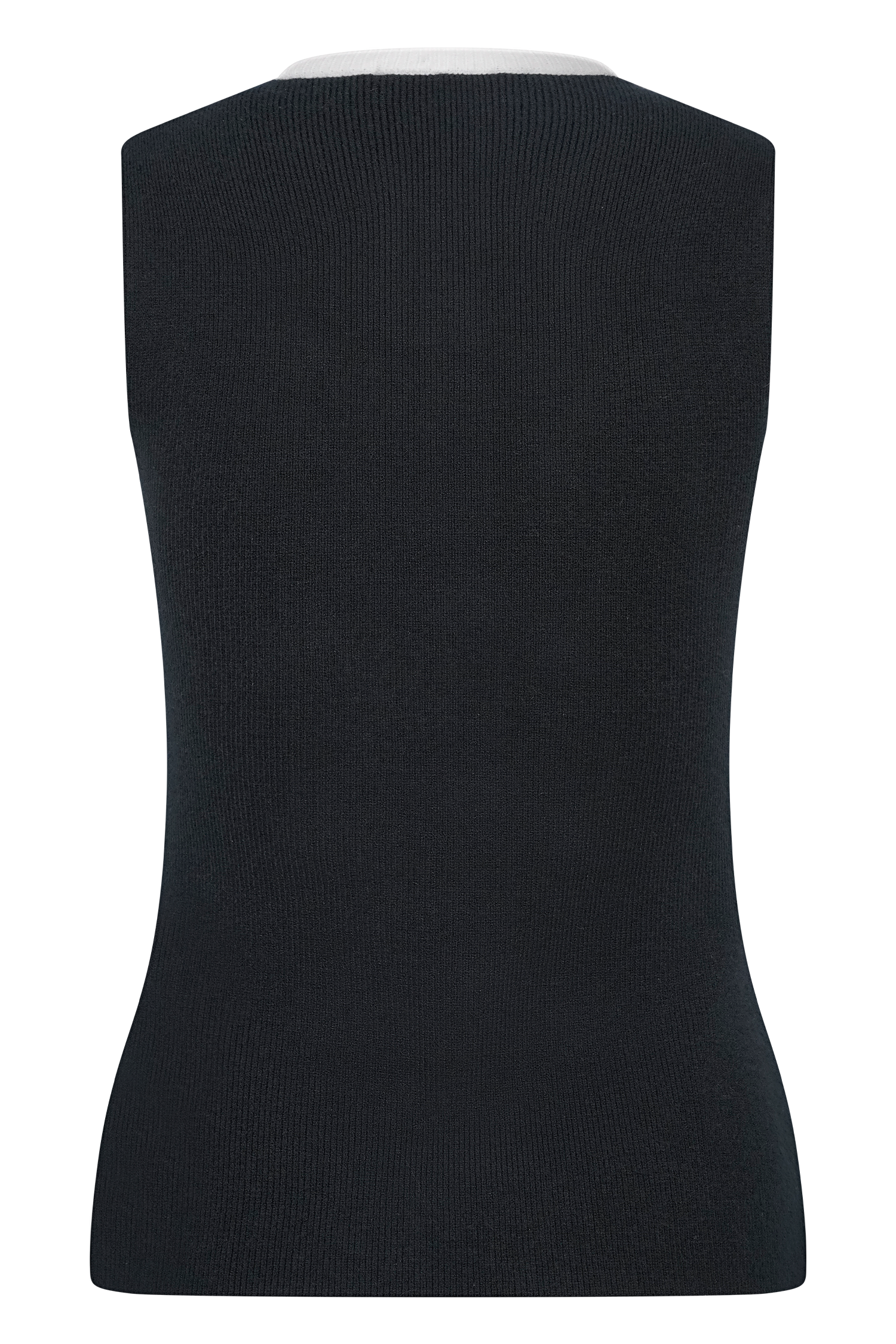 Julianne Contrast Knit Top - Black/White