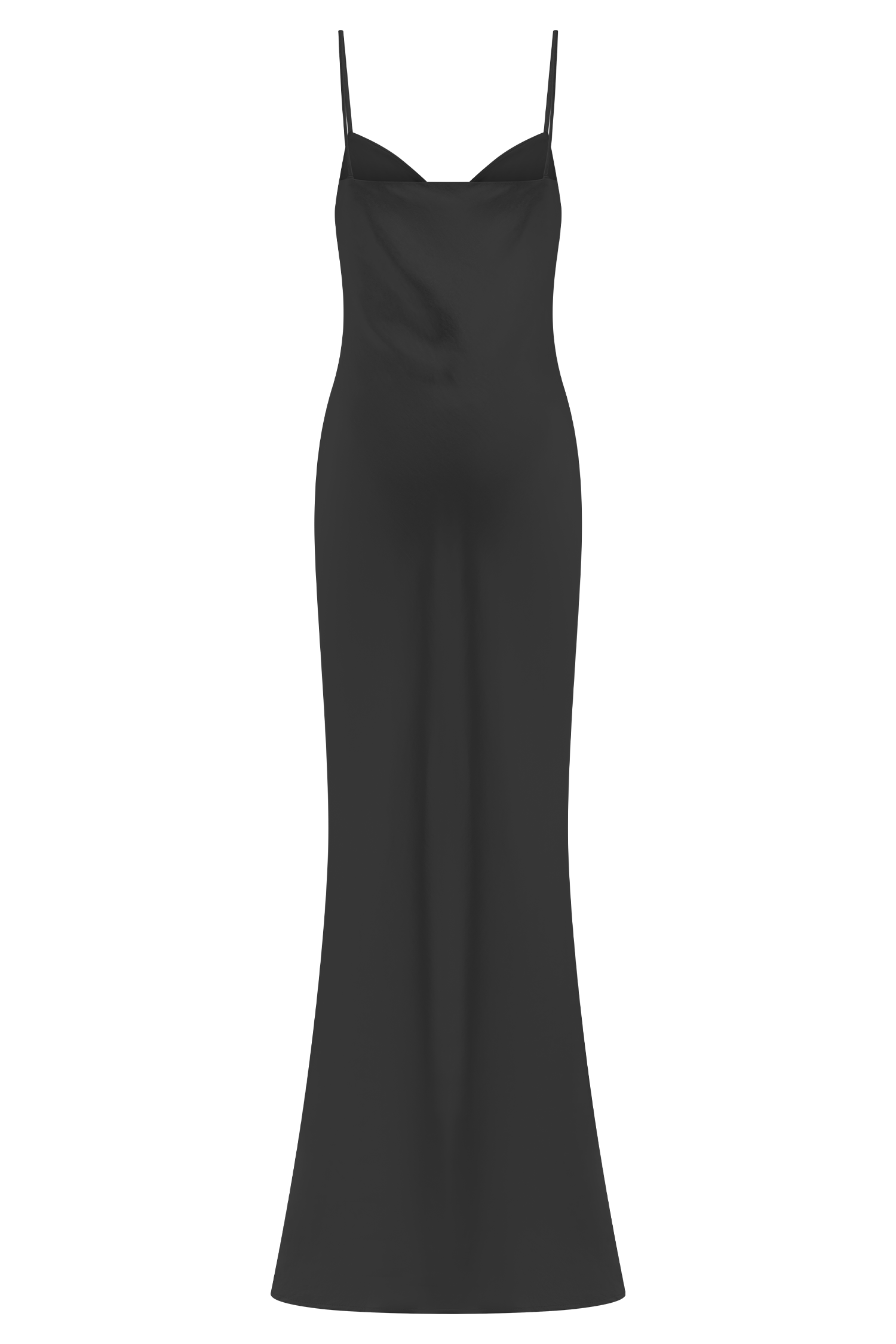 Lilly Sweetheart Satin Maxi Dress - Black