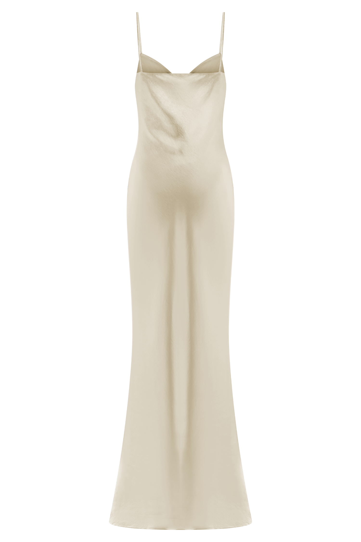 Lilly Sweetheart Satin Maxi Dress - Blush Gold