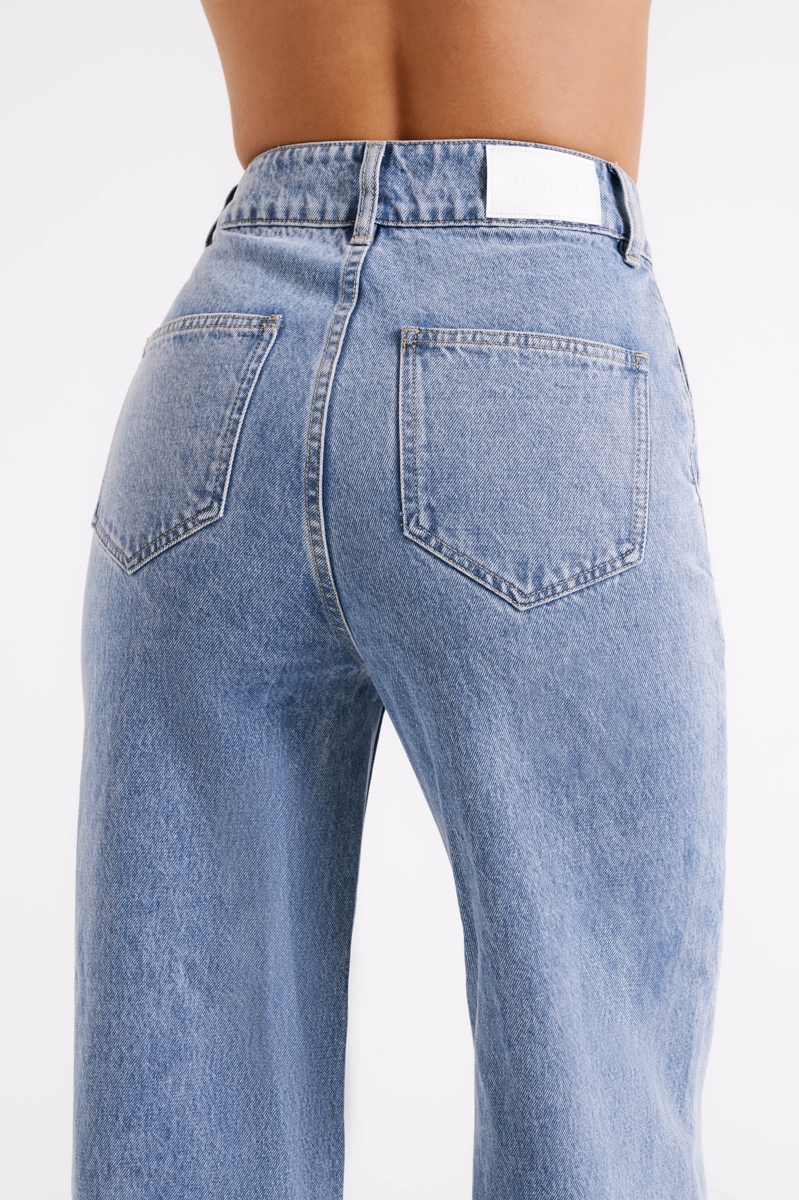 Roxy Wide Leg High Waist Denim Jeans - Vintage Blue