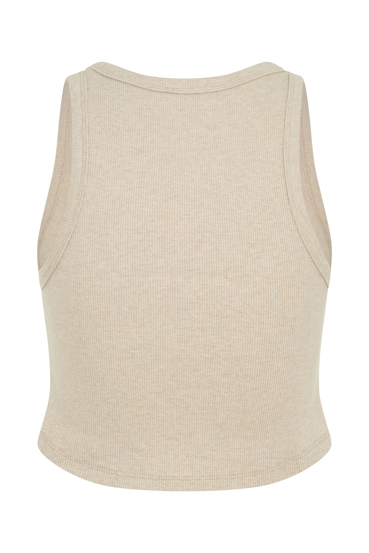 Morgana Ribbed Tank Top - Neutral Marle