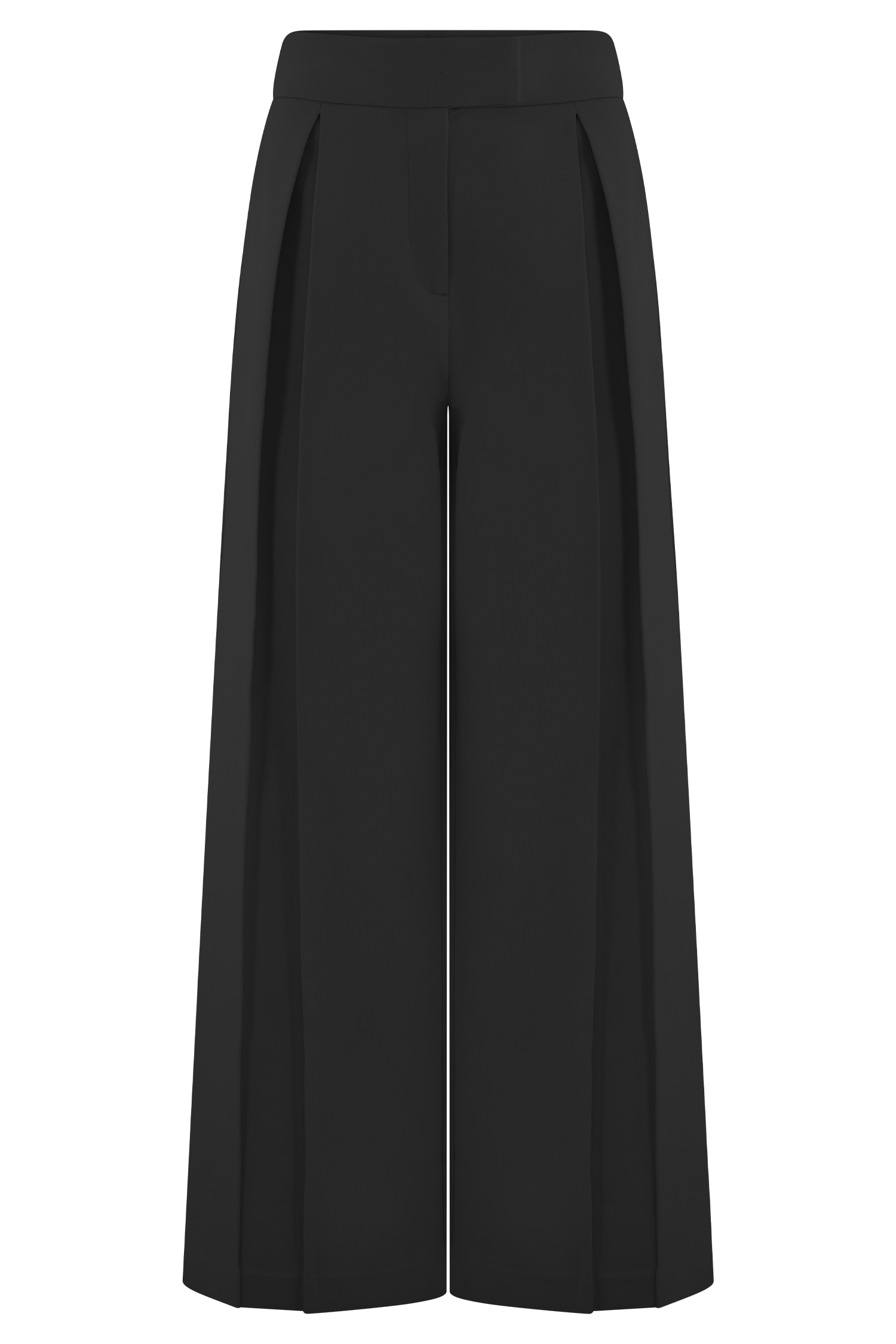 Raya Mid Rise Wide Leg Linen Pant - Black