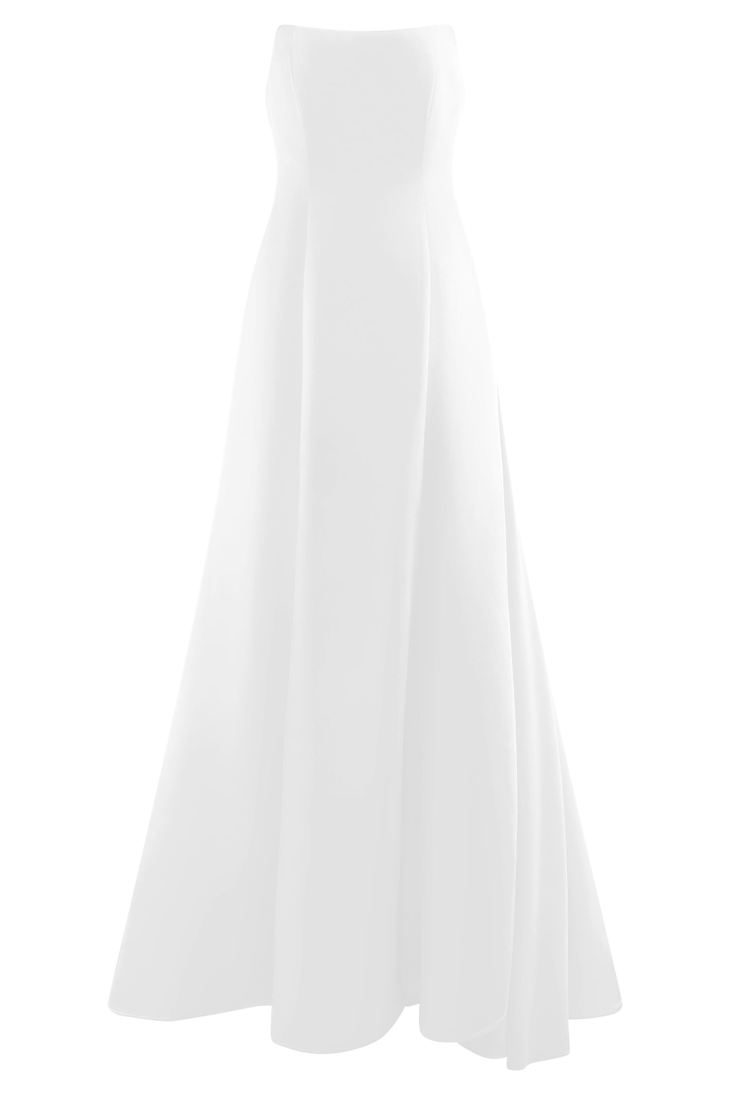 Rosella Satin Strapless Maxi Dress - White